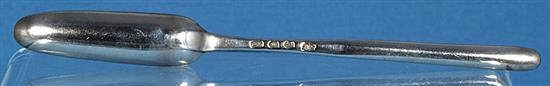 A late George II silver marrow scoop, Length 213mm Weight 1.4oz/44grms